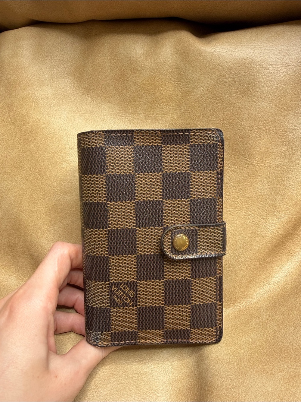 Louis Vuitton Brown Damier Ebene Card Holder Wallet